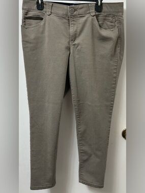 Democracy Straight Leg Pants in Olive Taupe